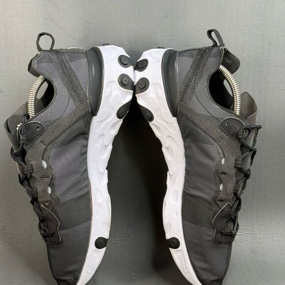 Nike React Element 55 Black White athletic sneaker shoes size 12 - Picture 5 of 8